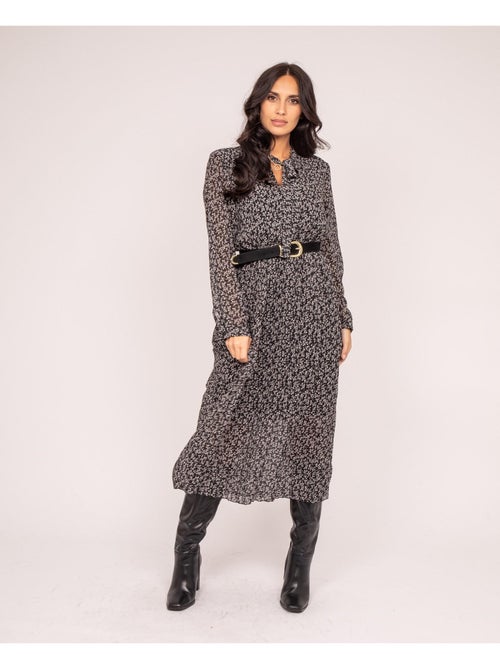 Robe longue motifs plissée iflor - Kiabi Robe longue motifs plissée iflor - Kiabi