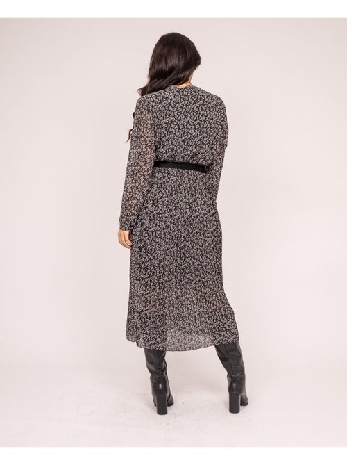 Robe longue motifs plissée iflor - Kiabi Robe longue motifs plissée iflor - Kiabi