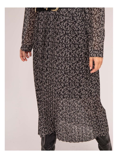 Robe longue motifs plissée iflor - Kiabi Robe longue motifs plissée iflor - Kiabi