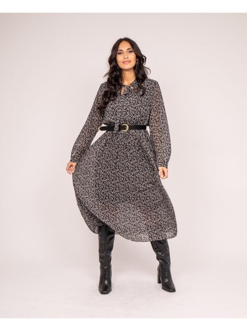Robe longue motifs plissée iflor - Kiabi Robe longue motifs plissée iflor - Kiabi