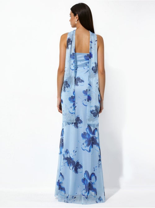 Robe longue moulante fleurie sans bretelles - Kiabi Robe longue moulante fleurie sans bretelles - Kiabi