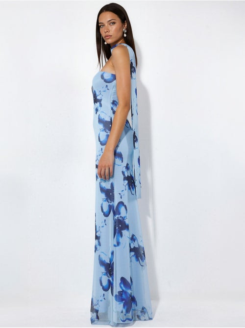 Robe longue moulante fleurie sans bretelles - Kiabi Robe longue moulante fleurie sans bretelles - Kiabi