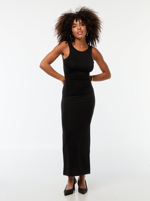 Robe longue moulante sans manches avec dos ouvert - Kiabi