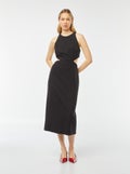 Robe longue moulante sans manches noir - Kiabi
