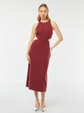 Robe longue moulante sans manches ROUGE - Kiabi