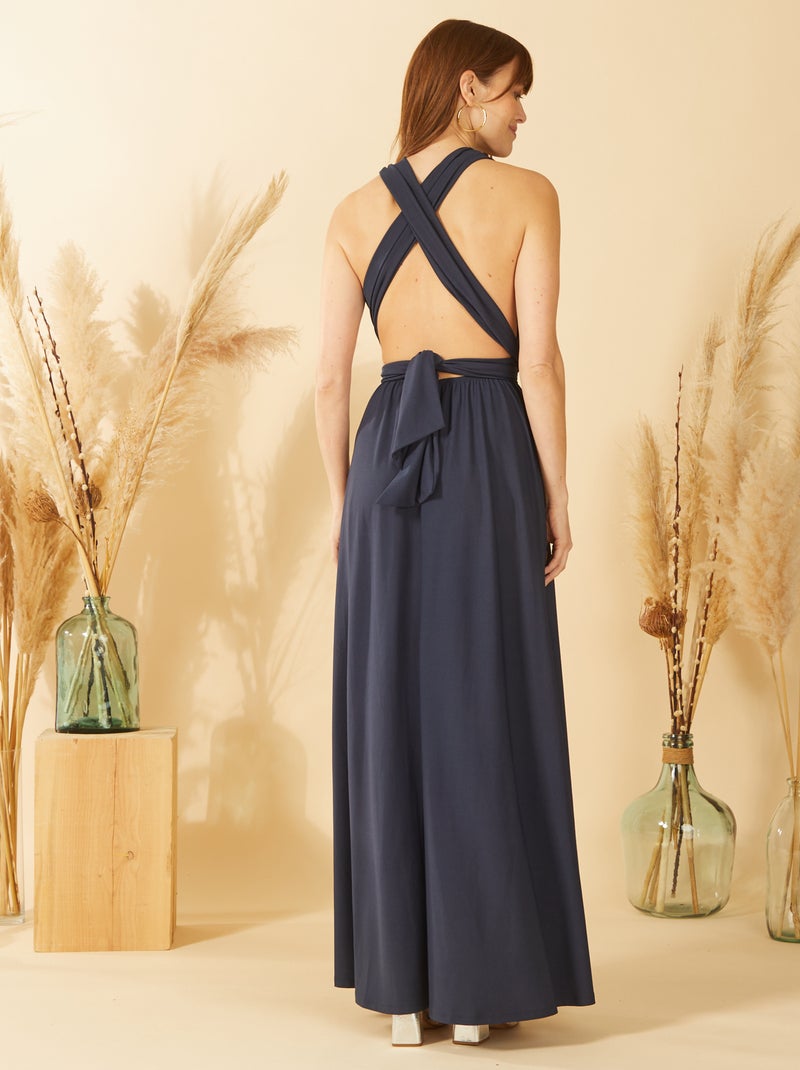 Robe longue multipositions Bleu marine - Kiabi