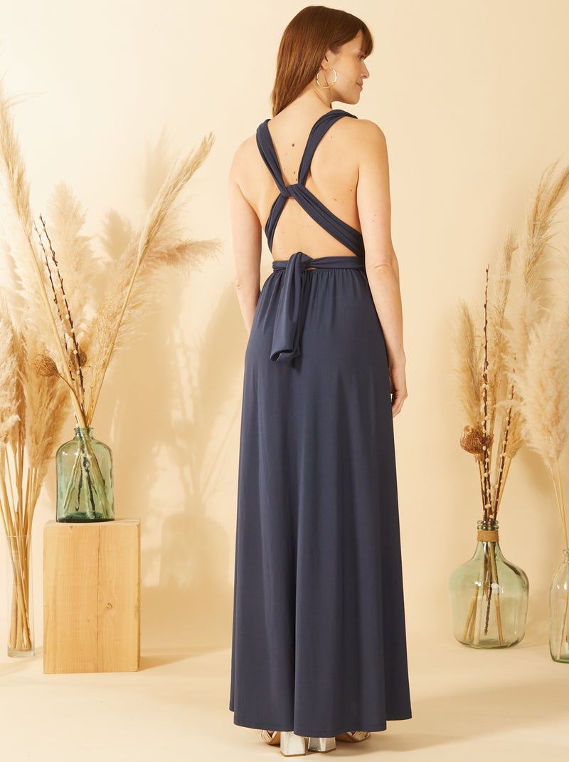 Robe longue multipositions Bleu marine - Kiabi