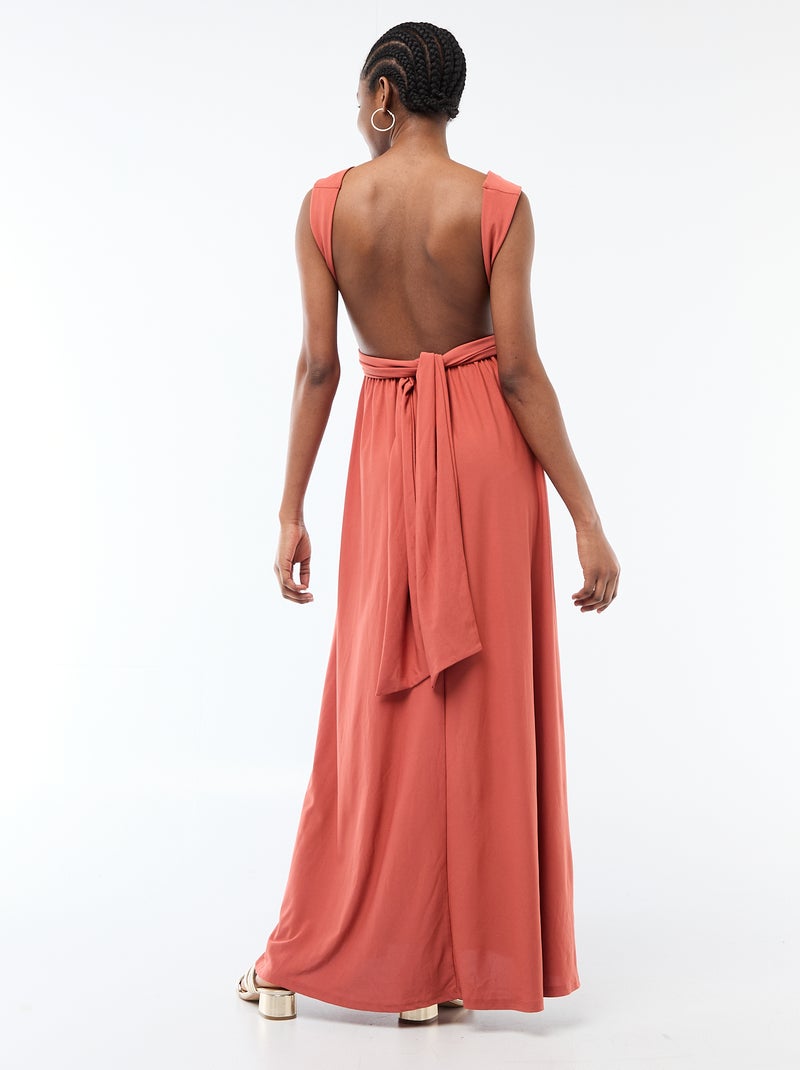 Robe longue multipositions Orange - Kiabi