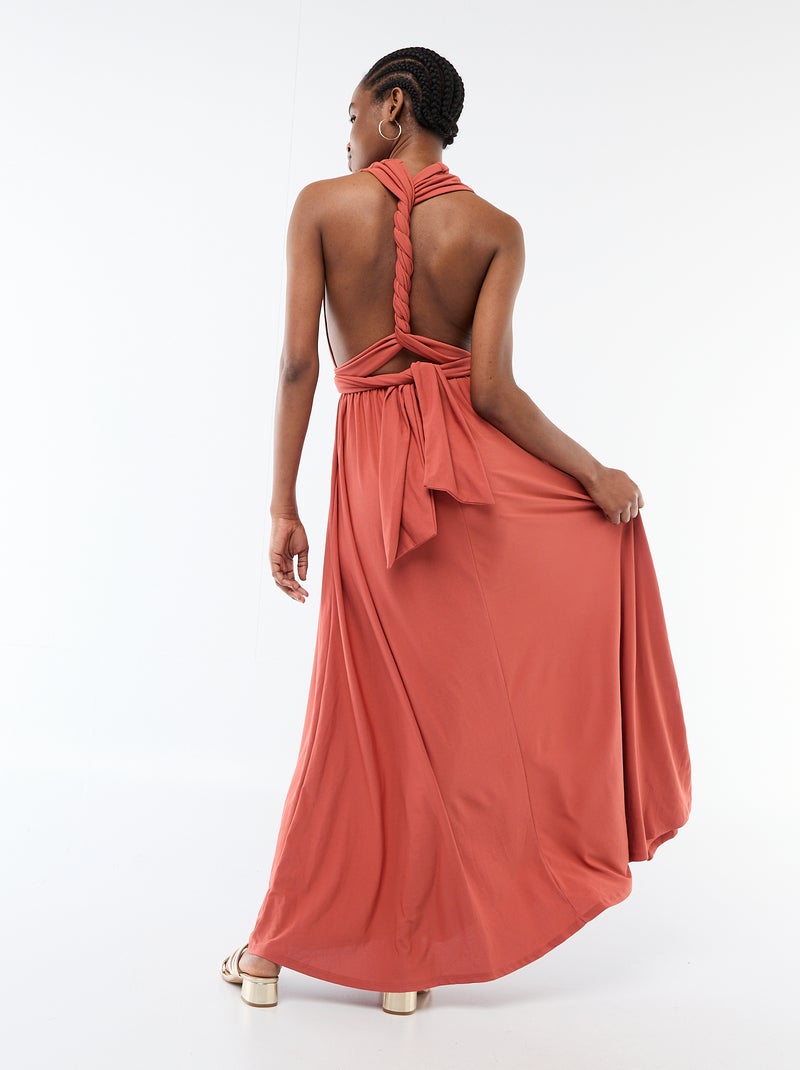 Robe longue multipositions Orange - Kiabi