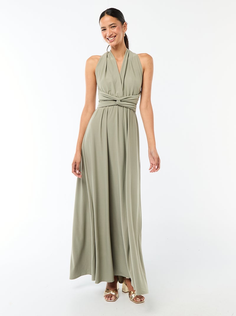 Robe longue multipositions Vert - Kiabi