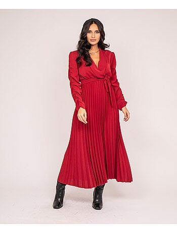 Robe longue plissée ILEM