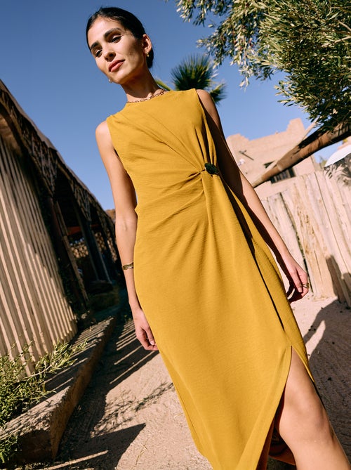 Robe longue sans manches avec effet drapé - Kiabi