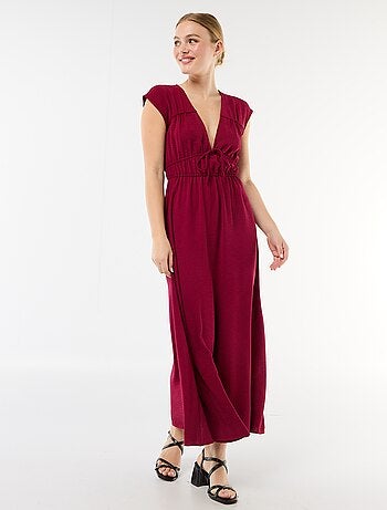 Robe longue sans manches avec nœud