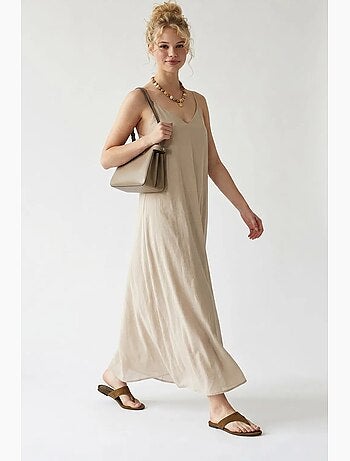 Robe longue sans manches coupe trapèze mixray