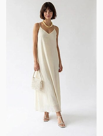 Robe longue sans manches coupe trapèze mixray