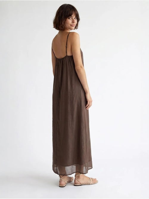 Robe longue sans manches coupe trapèze mixray - Kiabi