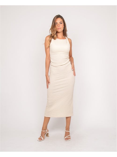 Robe longue sans manches texturée izak - Kiabi Robe longue sans manches texturée izak - Kiabi