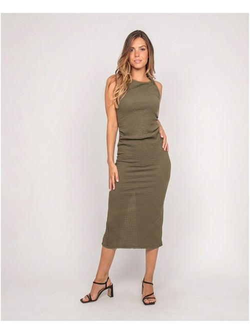 Robe longue sans manches texturée izak - Kiabi Robe longue sans manches texturée izak - Kiabi