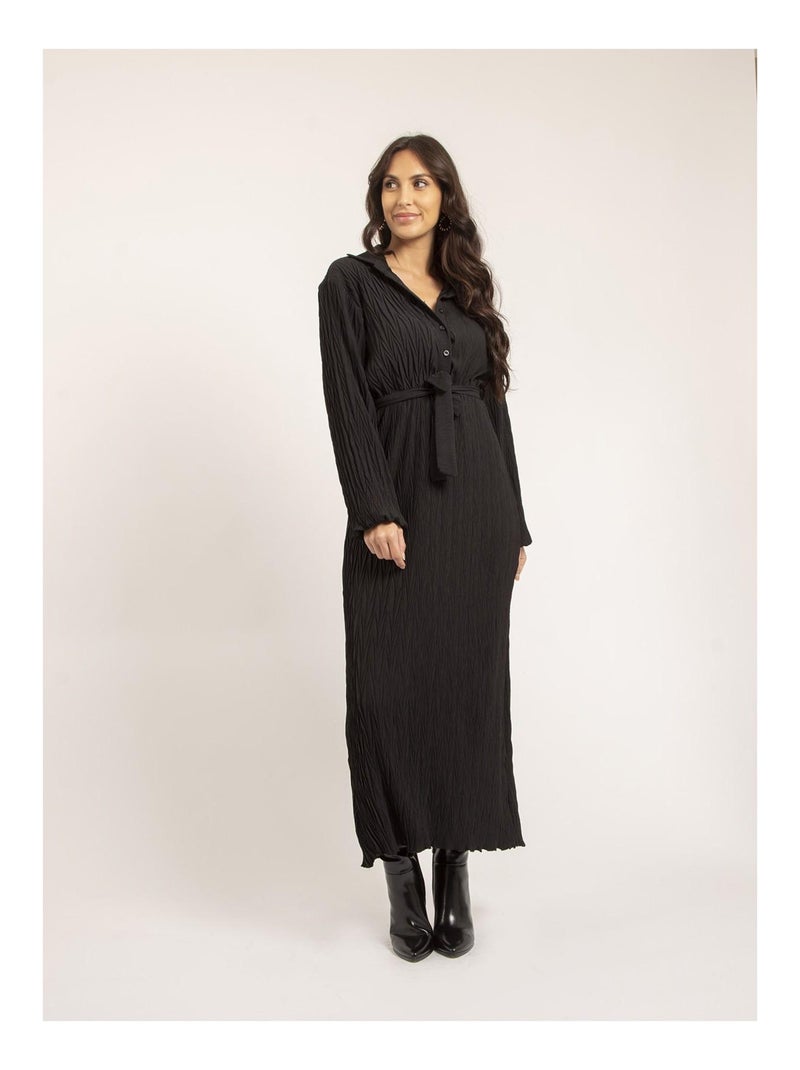Robe longue texturée irolisa Noir - Kiabi
