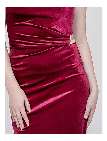 Robe longue velours icassie