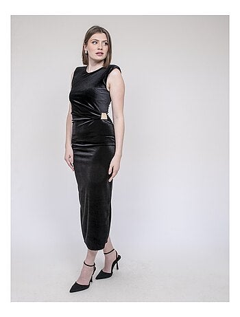 Robe longue velours icassie