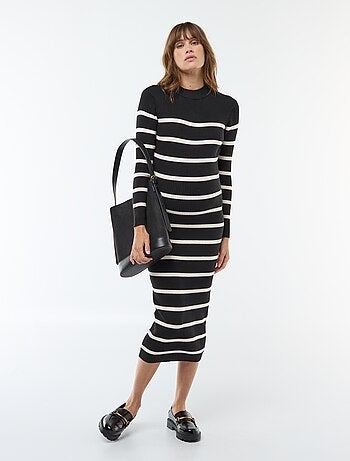 Robe longues côtelée de maternité