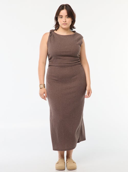 Robe longues sans manches en maille gaufrée - Kiabi