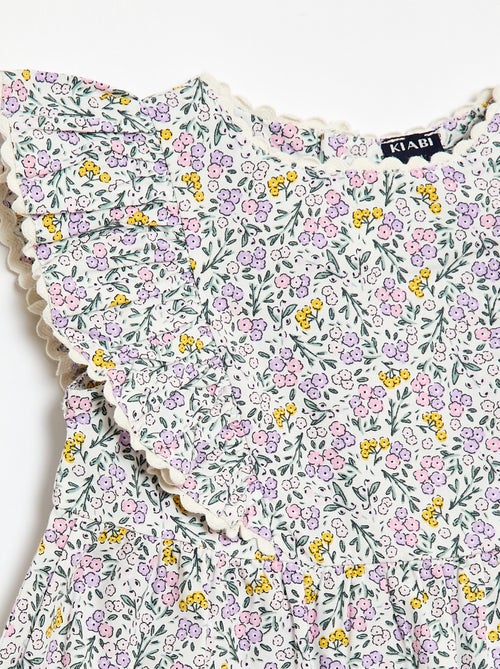 Robe manche courtes à volants - Kiabi