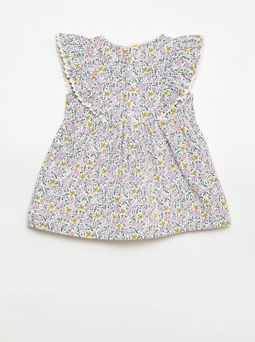 Robe manche courtes à volants - Kiabi