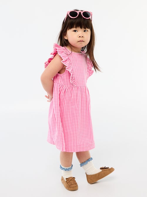 Robe manche courtes à volants - Kiabi