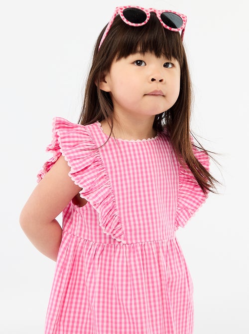 Robe manche courtes à volants - Kiabi