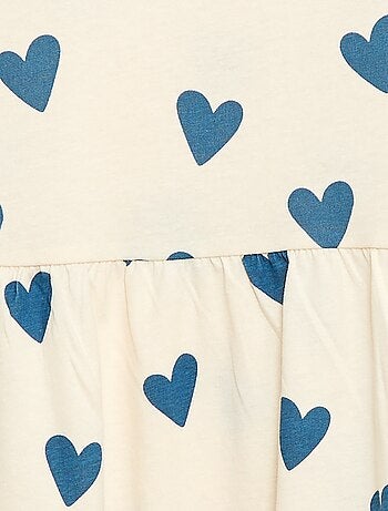 Robe manches courtes à motif