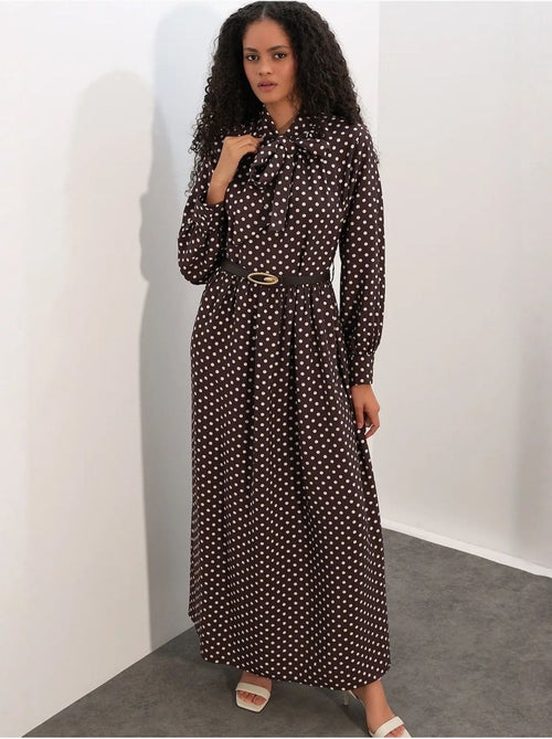 Robe maxi à pois et col chemise bdart - Kiabi Robe maxi à pois et col chemise bdart - Kiabi