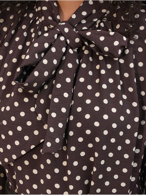 Robe maxi à pois et col chemise bdart - Kiabi Robe maxi à pois et col chemise bdart - Kiabi