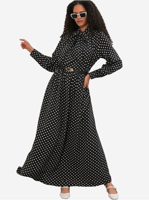 Robe maxi à pois et col chemise bdart - Kiabi Robe maxi à pois et col chemise bdart - Kiabi