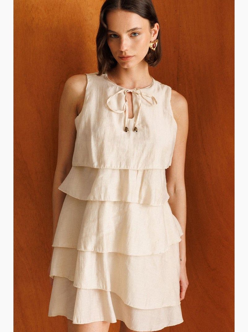 Robe maxi femme mixray Crème - Kiabi