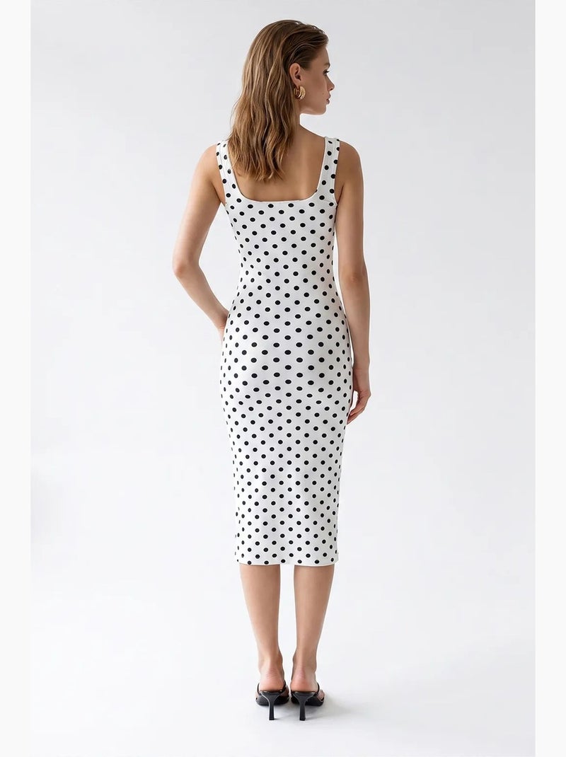 Robe maxi mixray Blanc Noir - Kiabi