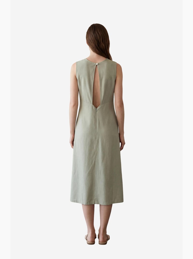 Robe maxi sans manches avec col en u et découpe my fashion Vert pastel - Kiabi