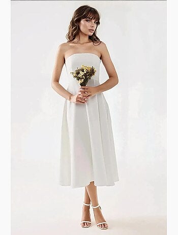 Robe mi-longue bustier coupe a hiccup