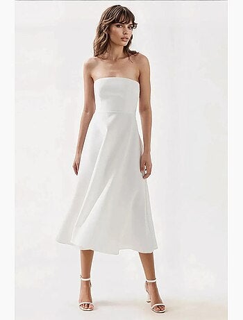 Robe mi-longue bustier coupe a hiccup