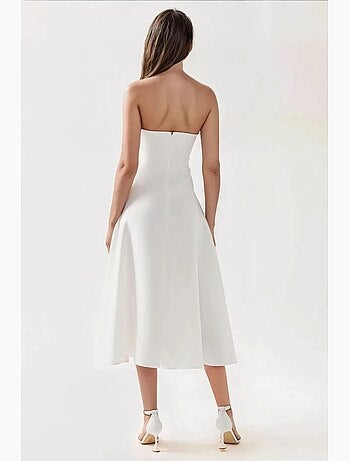 Robe mi-longue bustier coupe a hiccup
