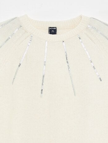 Robe mi-longue en maille avec sequins