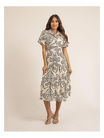 Robe mi-longue motifs ionela