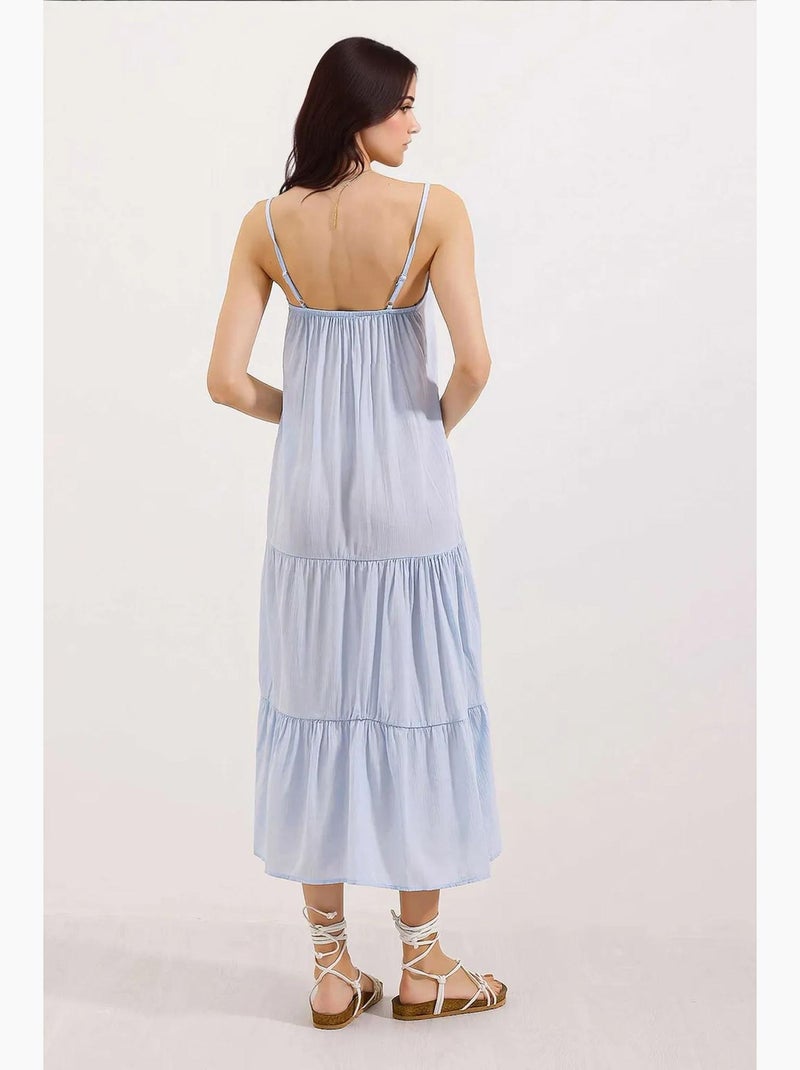 Robe midi à bretelles bdart Bleu clair - Kiabi