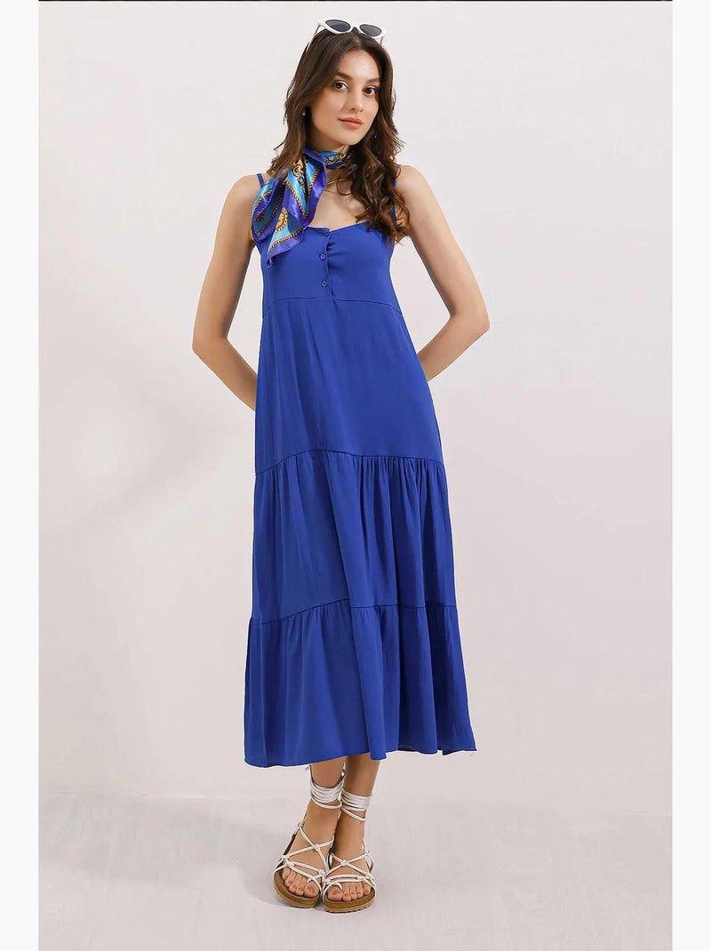 Robe midi à bretelles bdart Bleu électrique - Kiabi