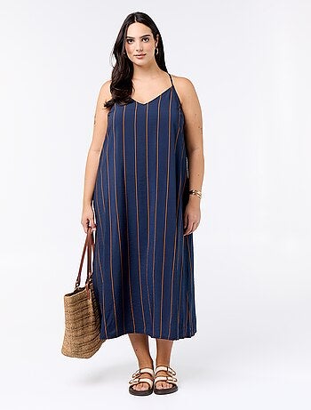Robe midi à bretelles réglables