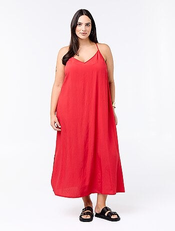 Robe midi à bretelles réglables