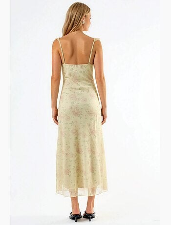 Robe midi à col v fleuri hiccup