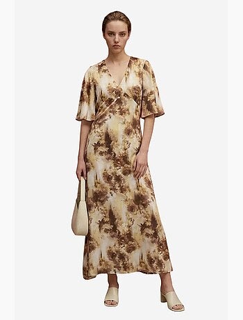 Robe midi à imprimé abstrait my fashion