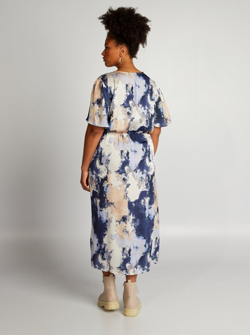 Top Femme Bobeau Tie-dye Bleu - Taille M Manches Courtes - Style Boho - Neuf Sans étiquettes